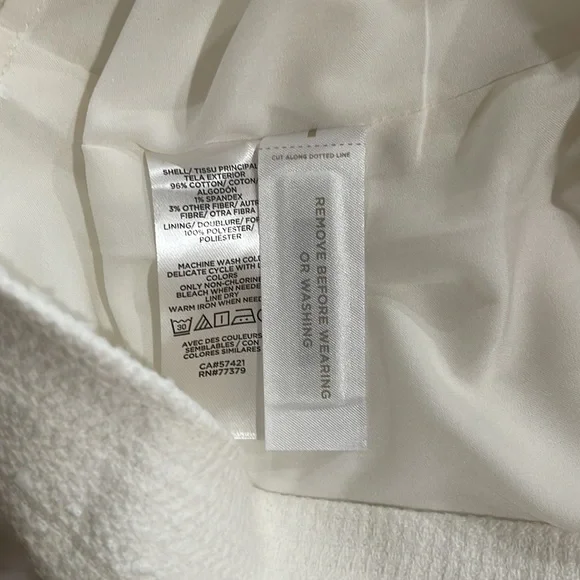 New Loft Size 10 95% cotton 1% spandex white sleeveless dress fully lined🍀🍀 - Picture 6 of 7